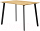 Обеденный стол Millwood Шанхай Л18 100x70 (дуб золотой Craft/металл черный) - 