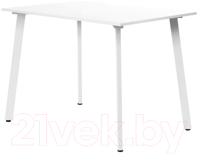 Обеденный стол Millwood Шанхай Л18 100x70 (белый/металл белый)