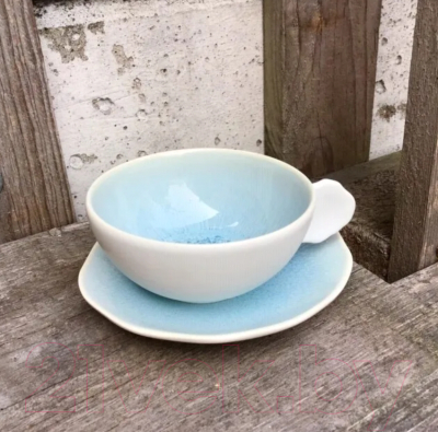 Чашка с блюдцем Jars Plume / 961376 (голубой)