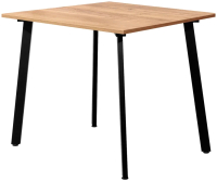 Обеденный стол Millwood Шанхай Л18 90x90 (дуб золотой Craft/металл черный) - 