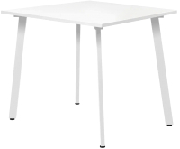 Обеденный стол Millwood Шанхай Л18 90x90 (белый/металл белый) - 