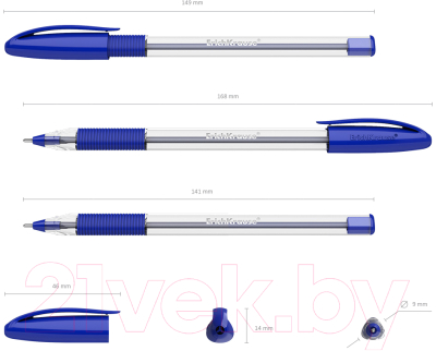 Изображение товара Ручка шариковая Erich Krause U-109 Classic Stick&Grip / 53742 (синий)