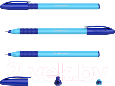 Ручка шариковая Erich Krause U-109 Neon Stick&Grip / 47613 (синий)