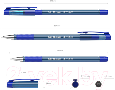 Изображение товара Ручка шариковая Erich Krause Ultra-30 Original / 55392 (синий)