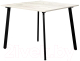 Обеденный стол Millwood Шанхай Л18 100x100 (дуб белый Craft/металл черный) - 