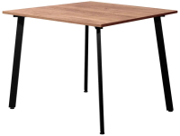 Обеденный стол Millwood Шанхай Л18 100x100 (дуб табачный Craft/металл черный) - 