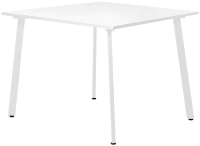 Обеденный стол Millwood Шанхай Л18 110x110 (белый/металл белый) - 
