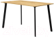 Обеденный стол Millwood Шанхай Л18 120x70 (дуб золотой Craft/металл черный) - 