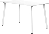 Обеденный стол Millwood Шанхай Л18 120x70 (белый/металл белый) - 