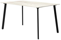 Обеденный стол Millwood Шанхай Л18 130x80 (дуб белый Craft/металл черный) - 