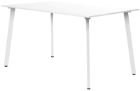 Обеденный стол Millwood Шанхай Л18 130x80 (белый/металл белый) - 