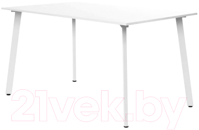 Обеденный стол Millwood Шанхай Л18 130x80 (белый/металл белый)