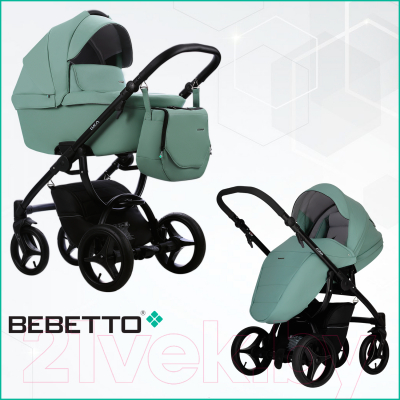 Детская универсальная коляска Bebetto Luca Pro черная рама 2 в 1 (07)