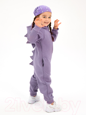 Комбинезон для малышей Amarobaby Dino / AB-OD22-DINO502/17-104 (сиреневый, р. 104-110)