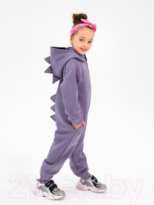 Комбинезон для малышей Amarobaby Dino / AB-OD22-DINO502/17-104 (сиреневый, р. 104-110)