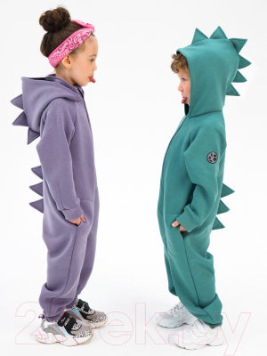 Комбинезон для малышей Amarobaby Dino / AB-OD22-DINO502/17-104 (сиреневый, р. 104-110)