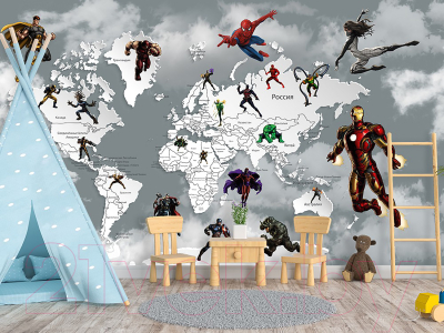 Фотообои листовые Citydecor Superhero 1 (300x150)