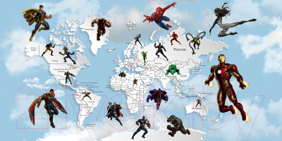 Фотообои листовые Citydecor Superhero 3 (300x150)