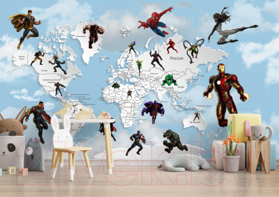 Фотообои листовые Citydecor Superhero 3 (300x150)