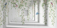 Фотообои листовые Citydecor Flower Tunnel 3D 1 (300x150) - 