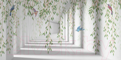 Фотообои листовые Citydecor Flower Tunnel 3D 1 (300x150)