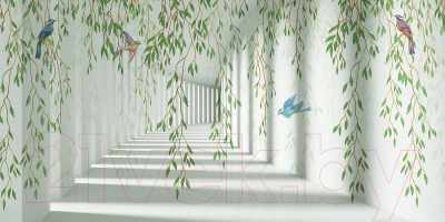 Фотообои листовые Citydecor Flower Tunnel 3D 3 (300x150)