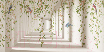 Фотообои листовые Citydecor Flower Tunnel 3D 4 (300x150)