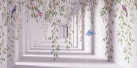Фотообои листовые Citydecor Flower Tunnel 3D 5 (300x150) - 