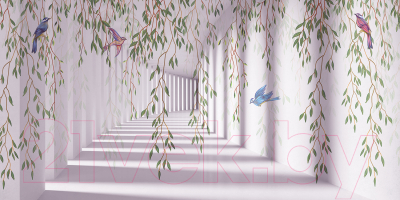 Фотообои листовые Citydecor Flower Tunnel 3D 5 (300x150)