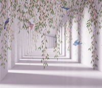 Фотообои листовые Citydecor Flower Tunnel 3D 5 (300x260) - 