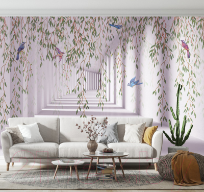 Фотообои листовые Citydecor Flower Tunnel 3D 5 (300x260)