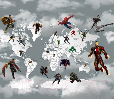 Фотообои листовые Citydecor Superhero 1 (300x260)