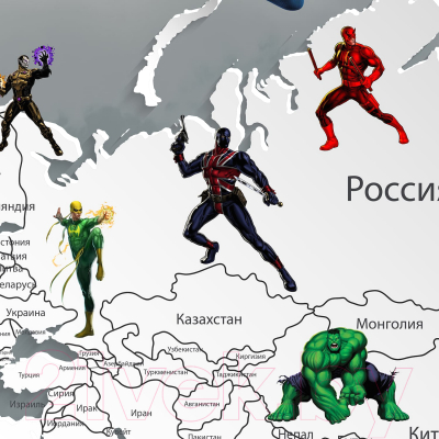 Фотообои листовые Citydecor Superhero 1 (300x260)