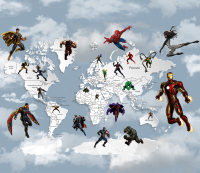 Фотообои листовые Citydecor Superhero 2 (300x260) - 