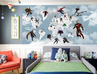 Фотообои листовые Citydecor Superhero 2 (300x260)