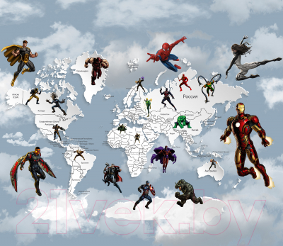 Фотообои листовые Citydecor Superhero 2 (300x260)