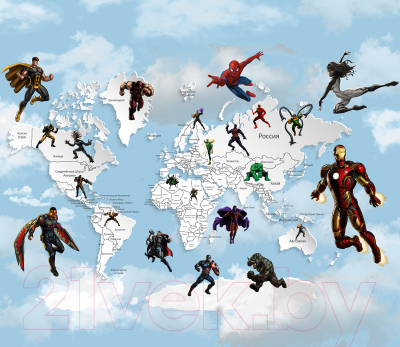 Фотообои листовые Citydecor Superhero 3 (300x260)