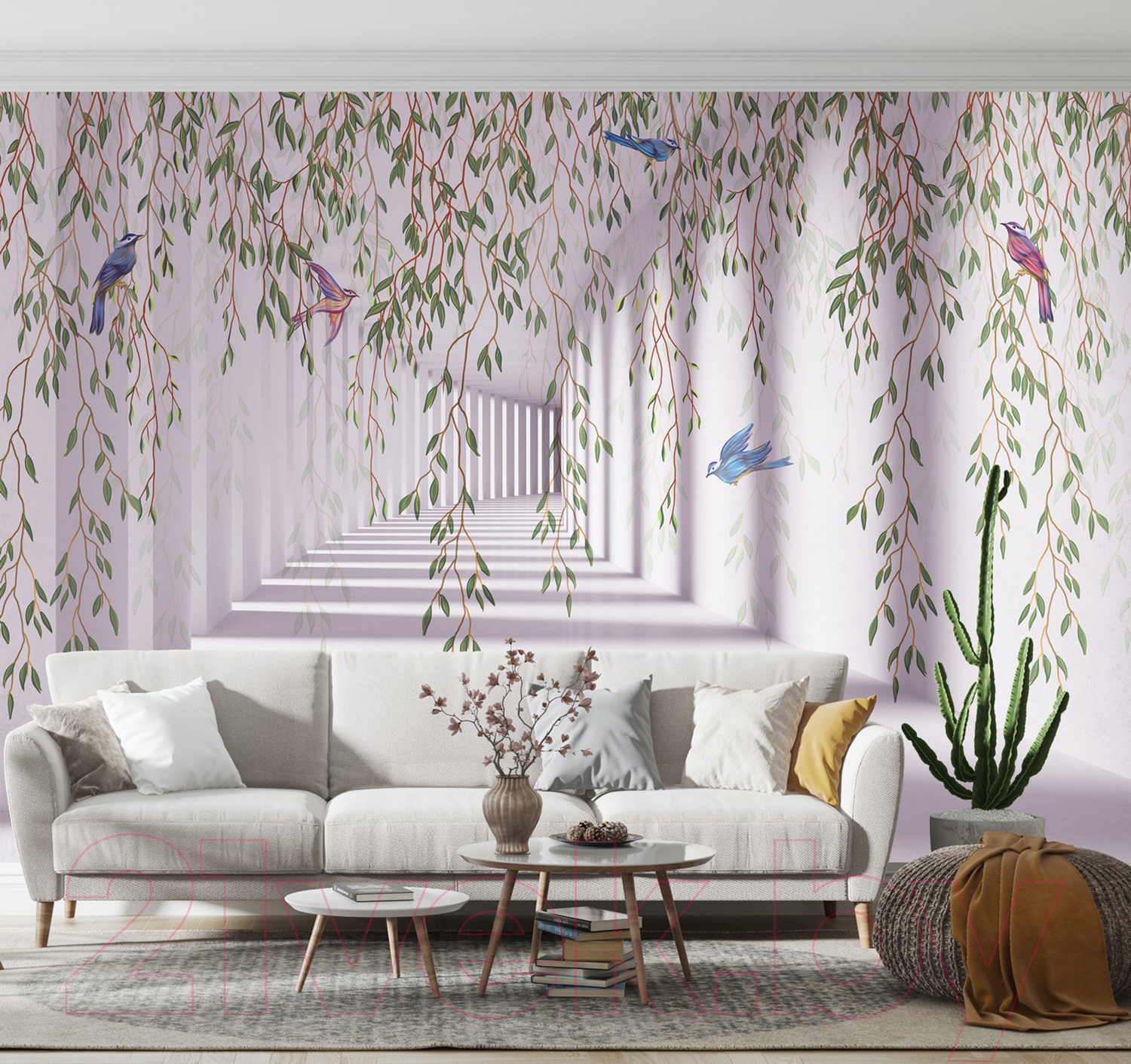 Фотообои листовые Citydecor Flower Tunnel 3D 5