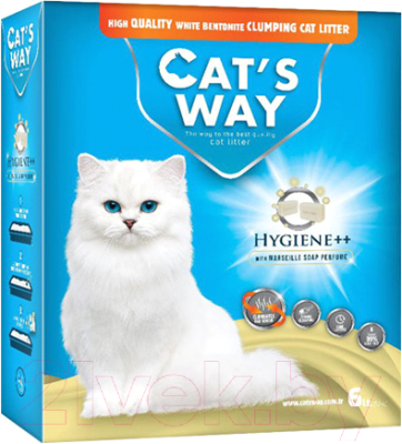 Наполнитель для туалета Cat's Way Box Marseliile Soap PREMIUM / CTSWYBX06-006 (6л/5кг)