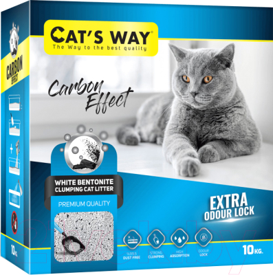 Наполнитель для туалета Cat's Way Box Active Carbon PREMIUM / CTSWYBX06-009 (6л/5кг)