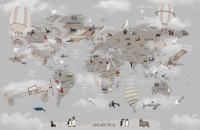 Фотообои листовые Citydecor Карта мира на английском 1 (400x260) - 