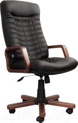 Кресло офисное Белс Атлантис Экстра PU / 400850-05/PU01 (экокожа черный)