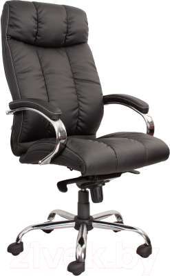 Кресло офисное Белс Астория Steel Chrome-St PU / 410800-30/PU01 (экокожа черный)