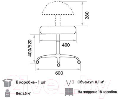 Кресло офисное Белс Соло Хай GTSN V / 452652/V3 (кожзам, темно-коричневый)