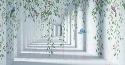 Фотообои листовые Citydecor Flower Tunnel 3D 2 (500x260)