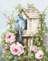 Набор для вышивания Luca-S Птичий дом и розы / B2352 - 