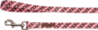 Поводок Camon DC118/F.03 (полосатый розовый/коричневый в горошек) - 