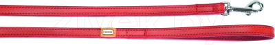 Поводок Camon DA096/E (кожаный красный с синтетической подкладкой)