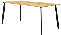 Обеденный стол Millwood Шанхай Л18 160x80 (дуб золотой Craft/металл черный) - 