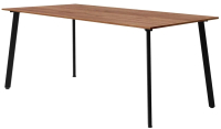 Обеденный стол Millwood Шанхай Л18 160x80 (дуб табачный Craft/металл черный) - 